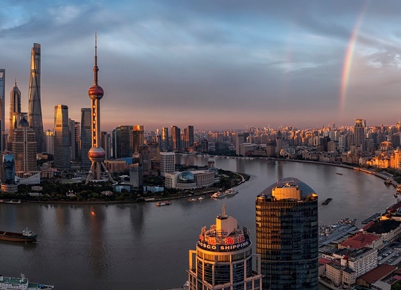 Night view of the Bund in Shanghai