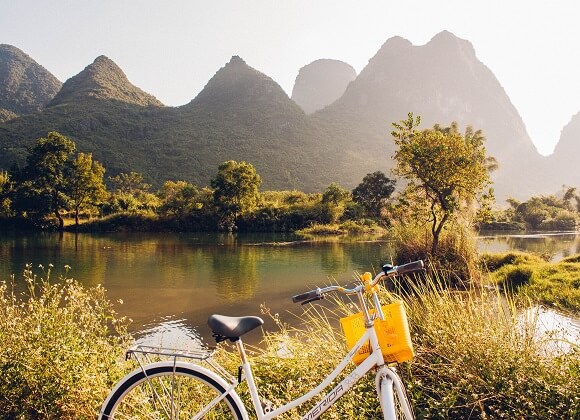 Ride a bike in Yangshuo