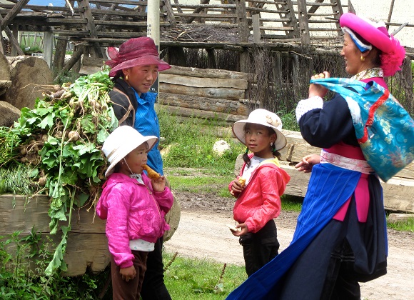 Tibetan women in conversation
